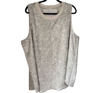 Athleta shirt Zephyr refined tank cream and olive snake print 3X NWOT NEW